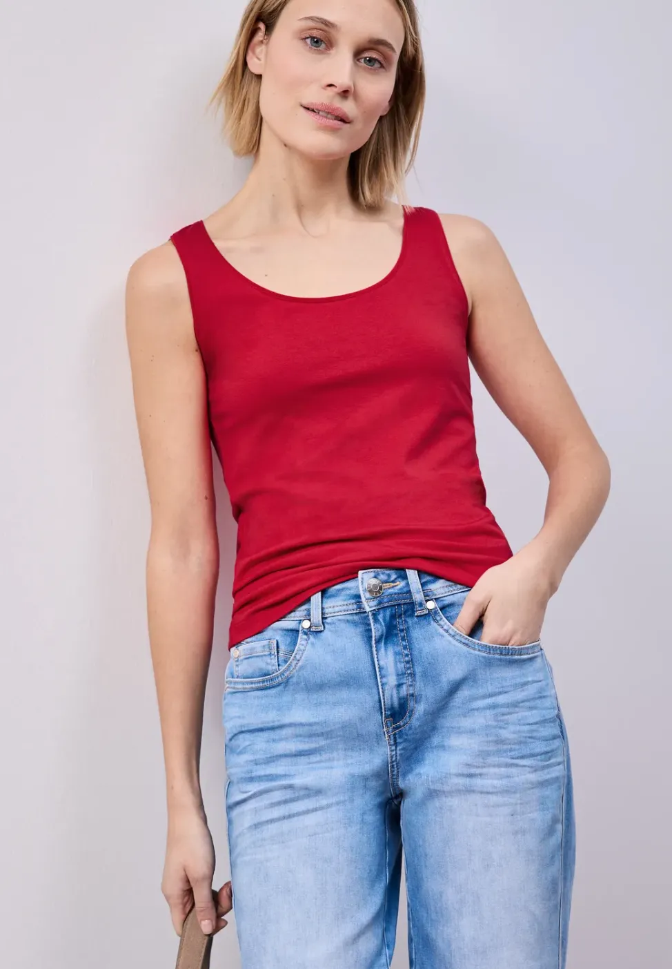 Basic Top mit Rundhals aus Jersey