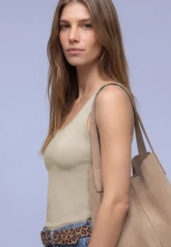 Basic Top mit Rundhals in Unifarbe