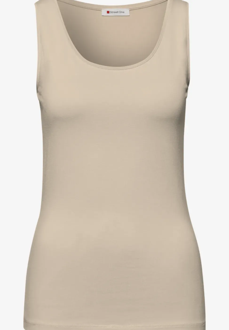 Basic Top mit Rundhals in Unifarbe