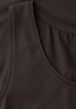 Basic Top mit Rundhals in Unifarbe