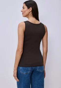 Basic Top mit Rundhals in Unifarbe