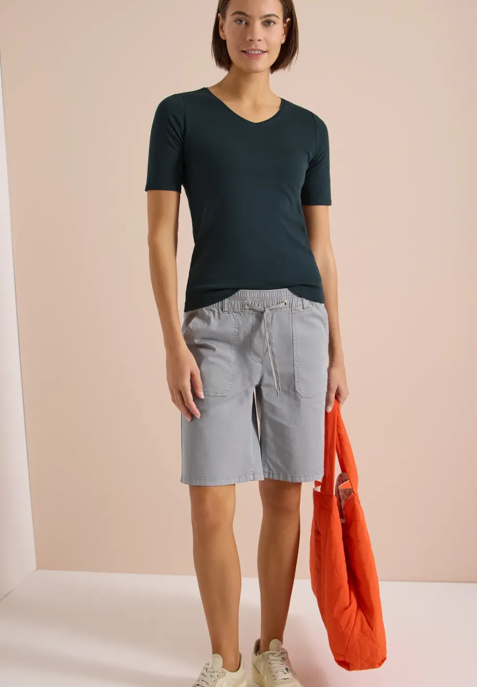 Basic T-Shirt aus Baumwolle