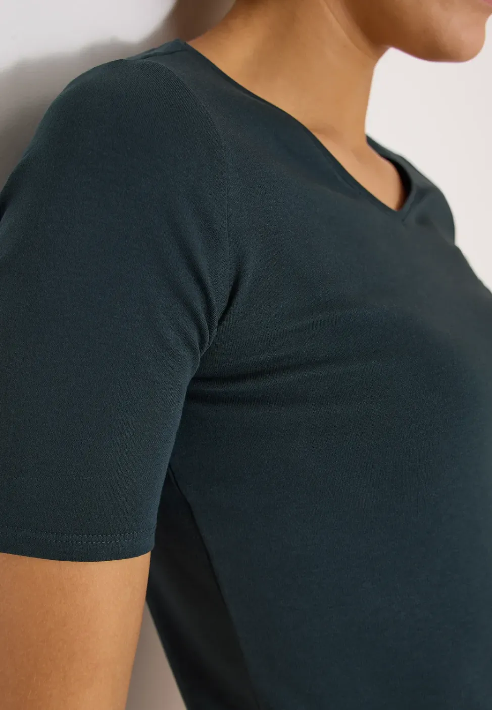 Basic T-Shirt aus Baumwolle