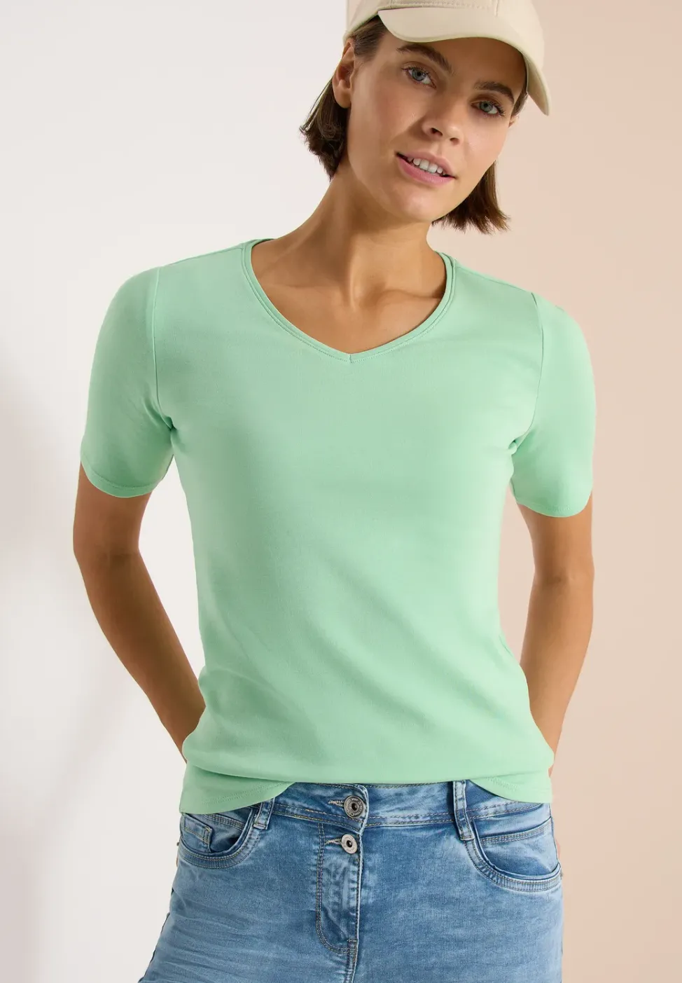 Basic T-Shirt aus Baumwolle