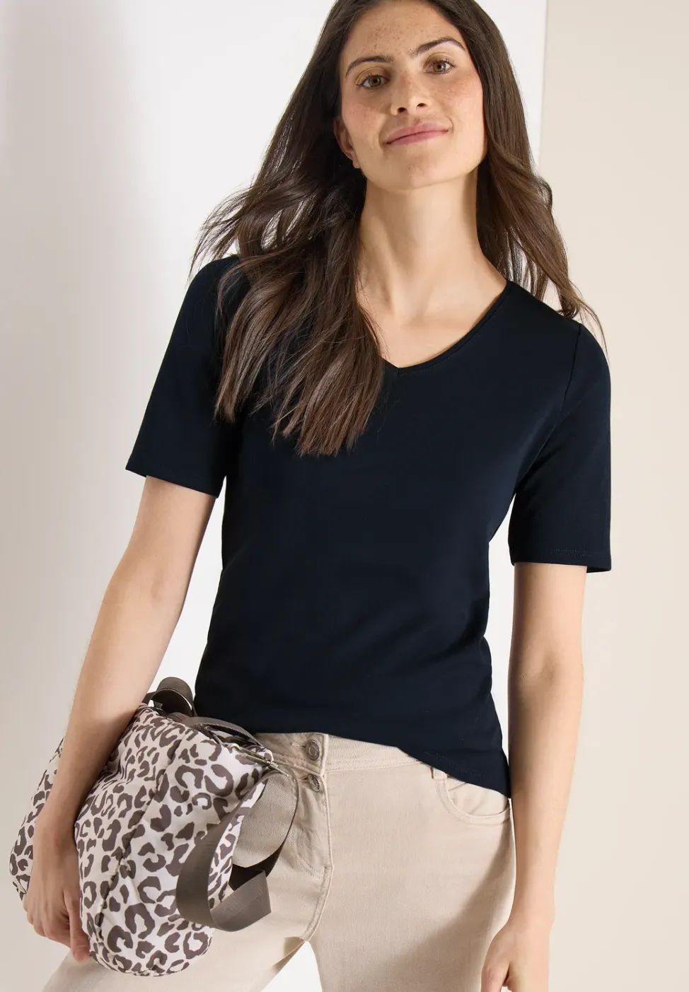 Basic T-Shirt aus Baumwolle