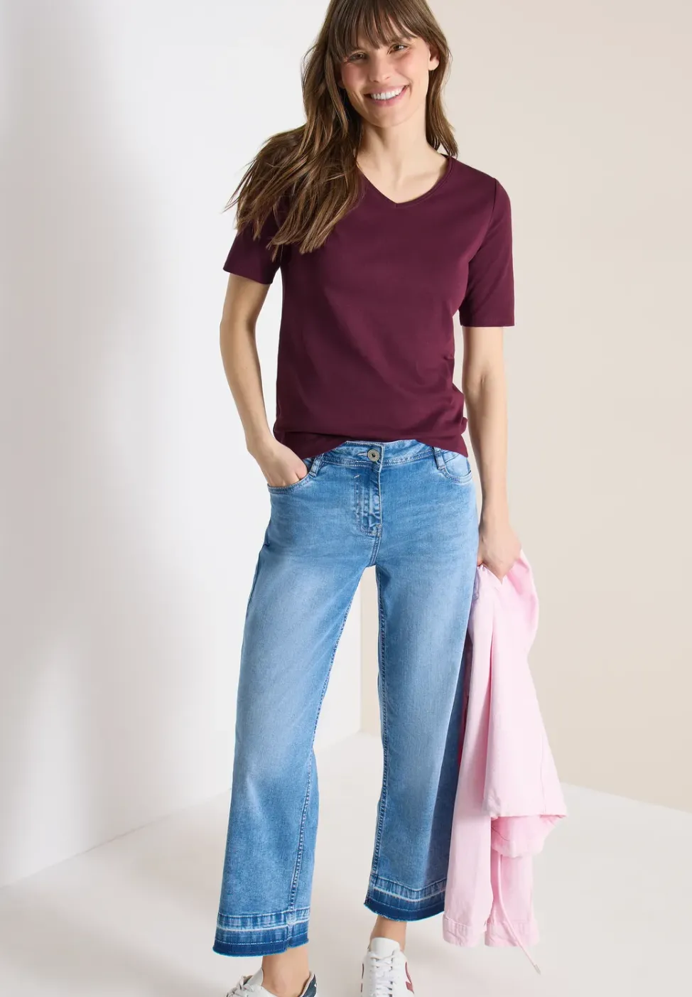Basic T-Shirt aus Baumwolle