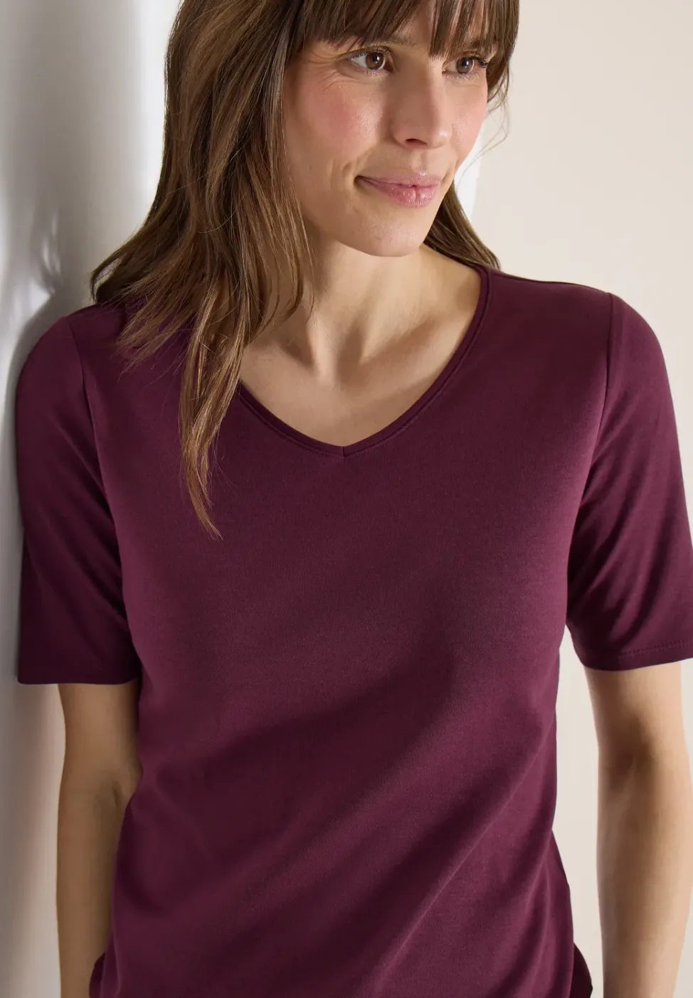 Basic T-Shirt aus Baumwolle