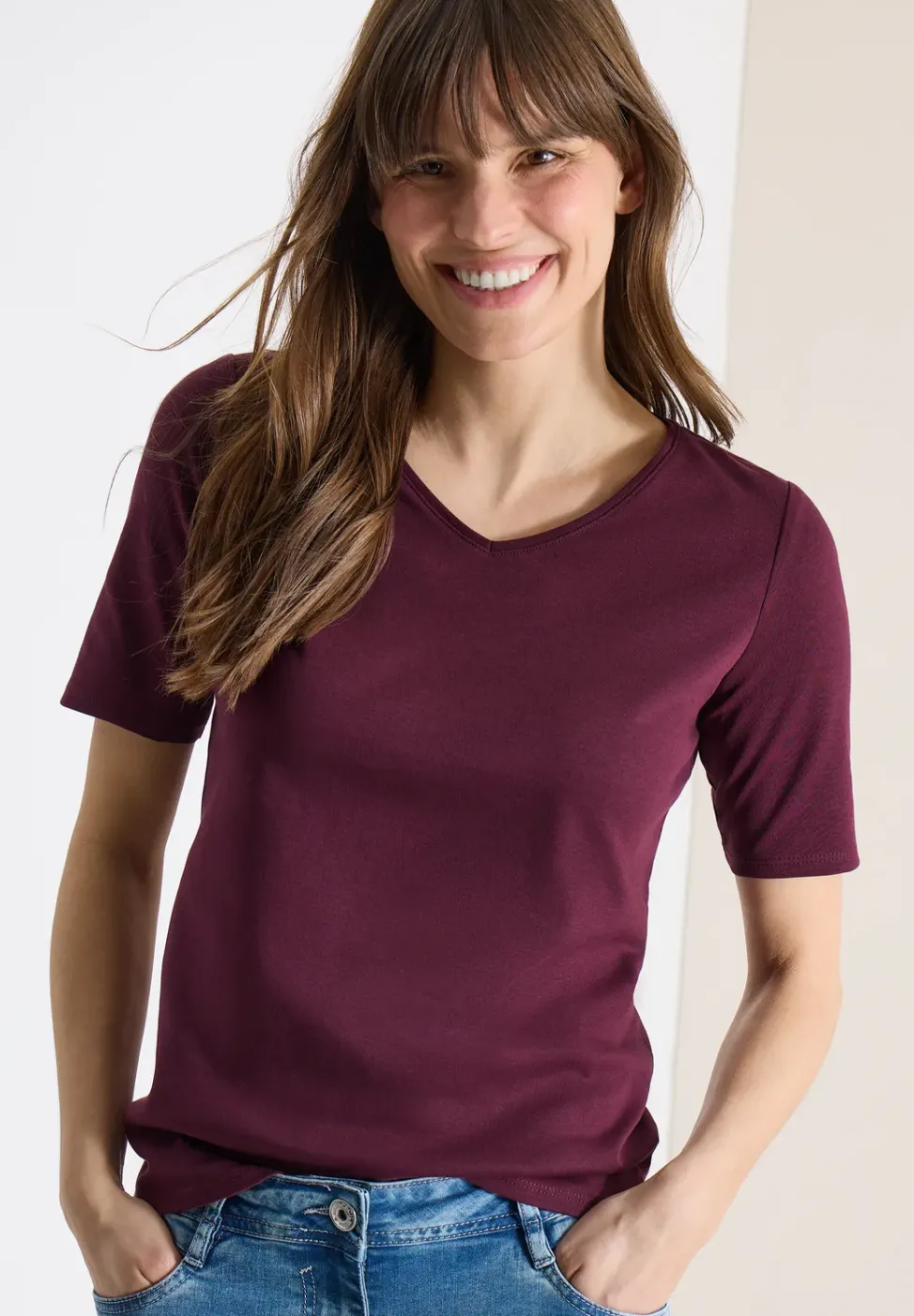 Basic T-Shirt aus Baumwolle