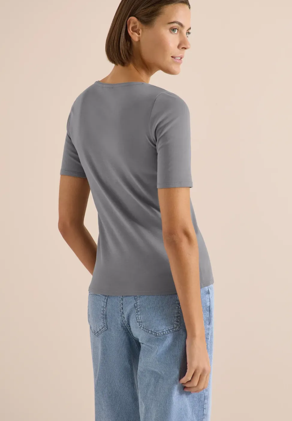 Basic T-Shirt aus Baumwolle