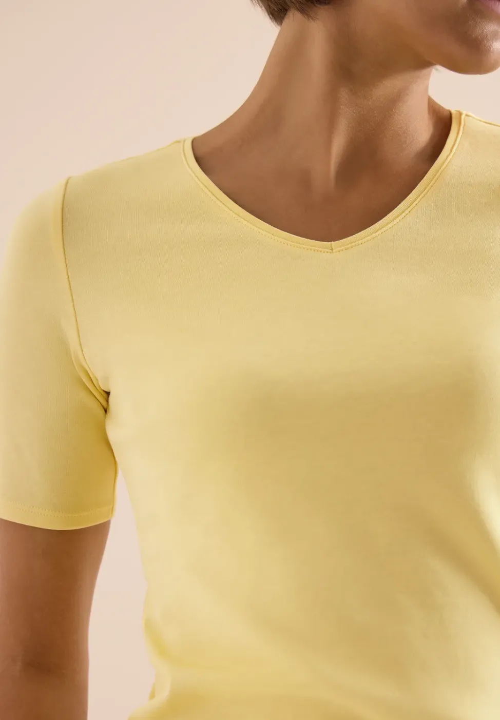 Basic T-Shirt aus Baumwolle