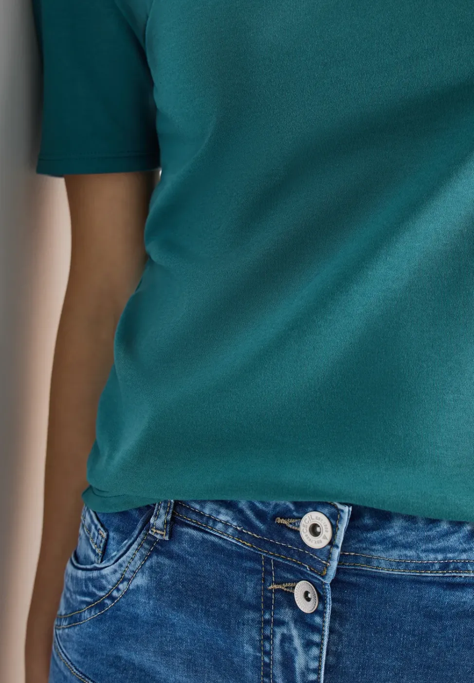 Basic T-Shirt aus Baumwolle
