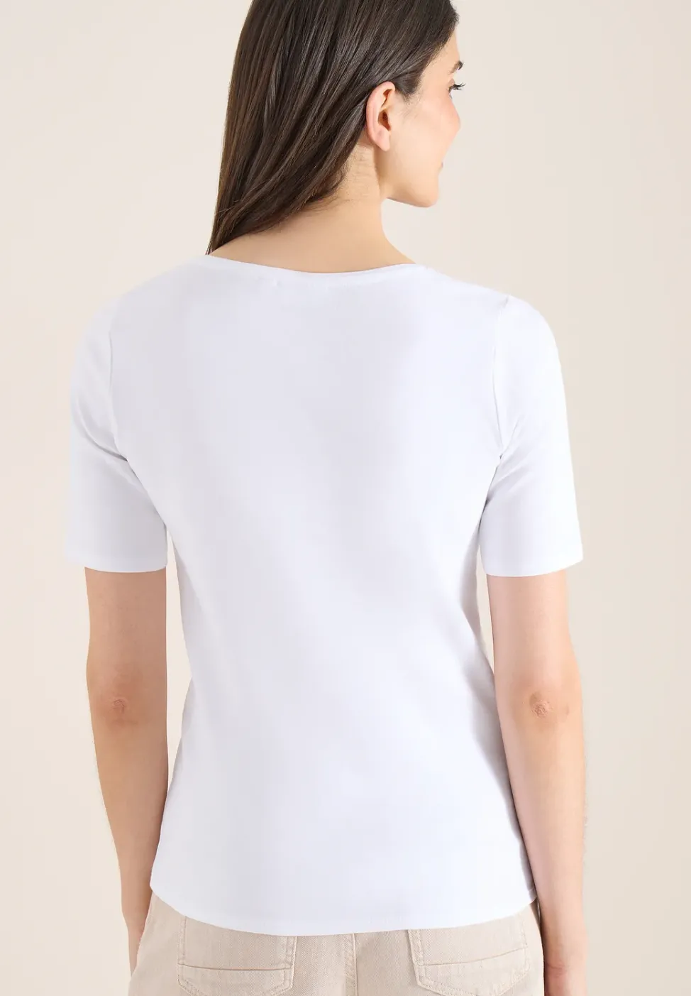 Basic T-Shirt aus Baumwolle
