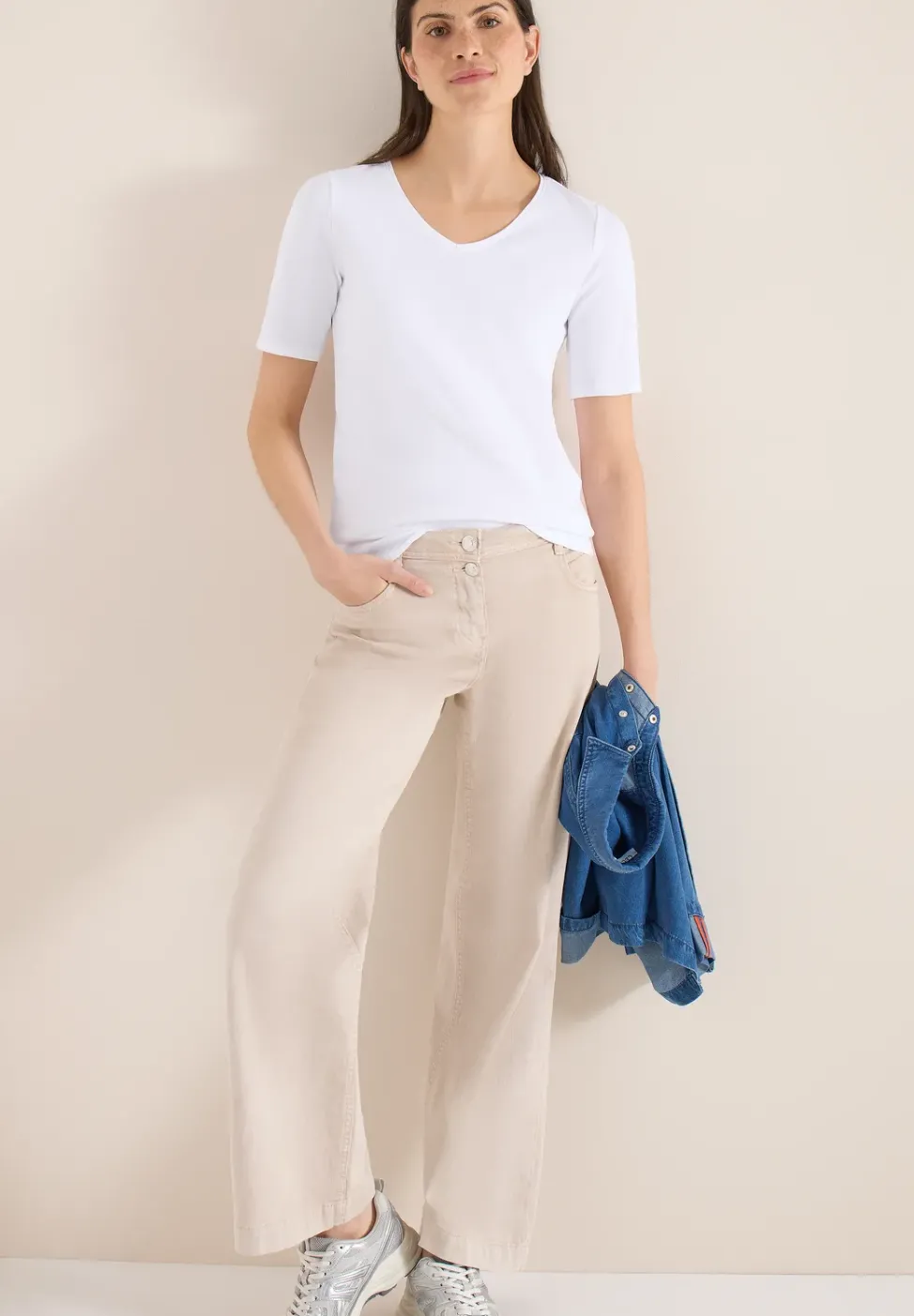 Basic T-Shirt aus Baumwolle