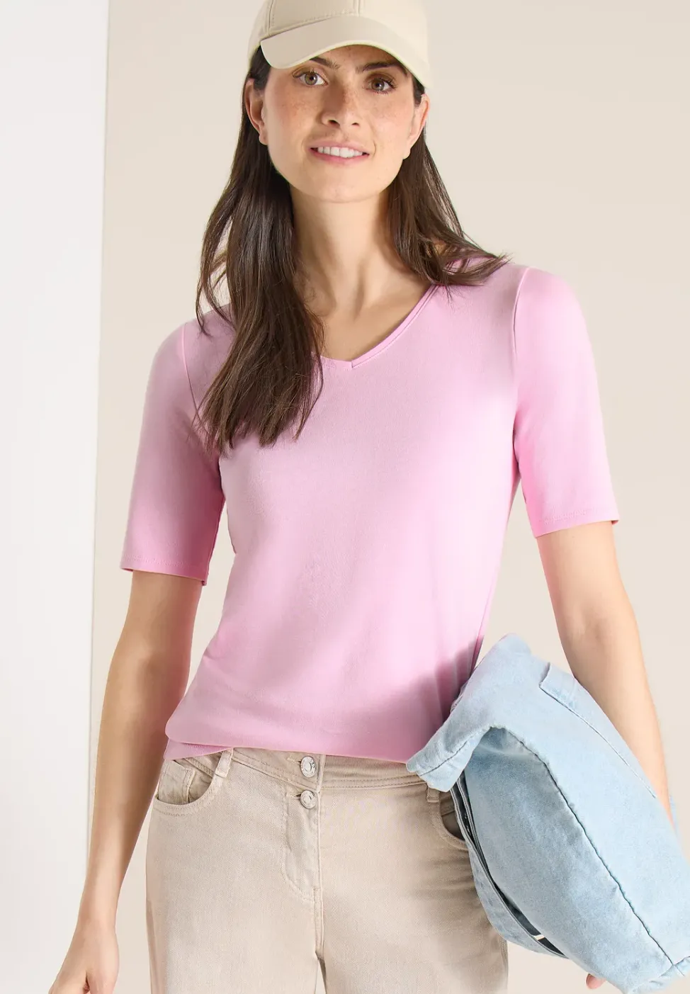 Basic T-Shirt aus Baumwolle