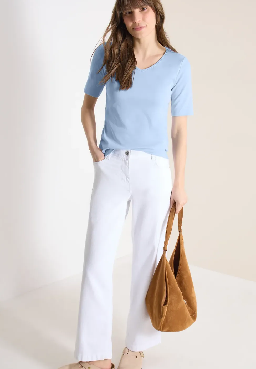 Basic T-Shirt aus Baumwolle