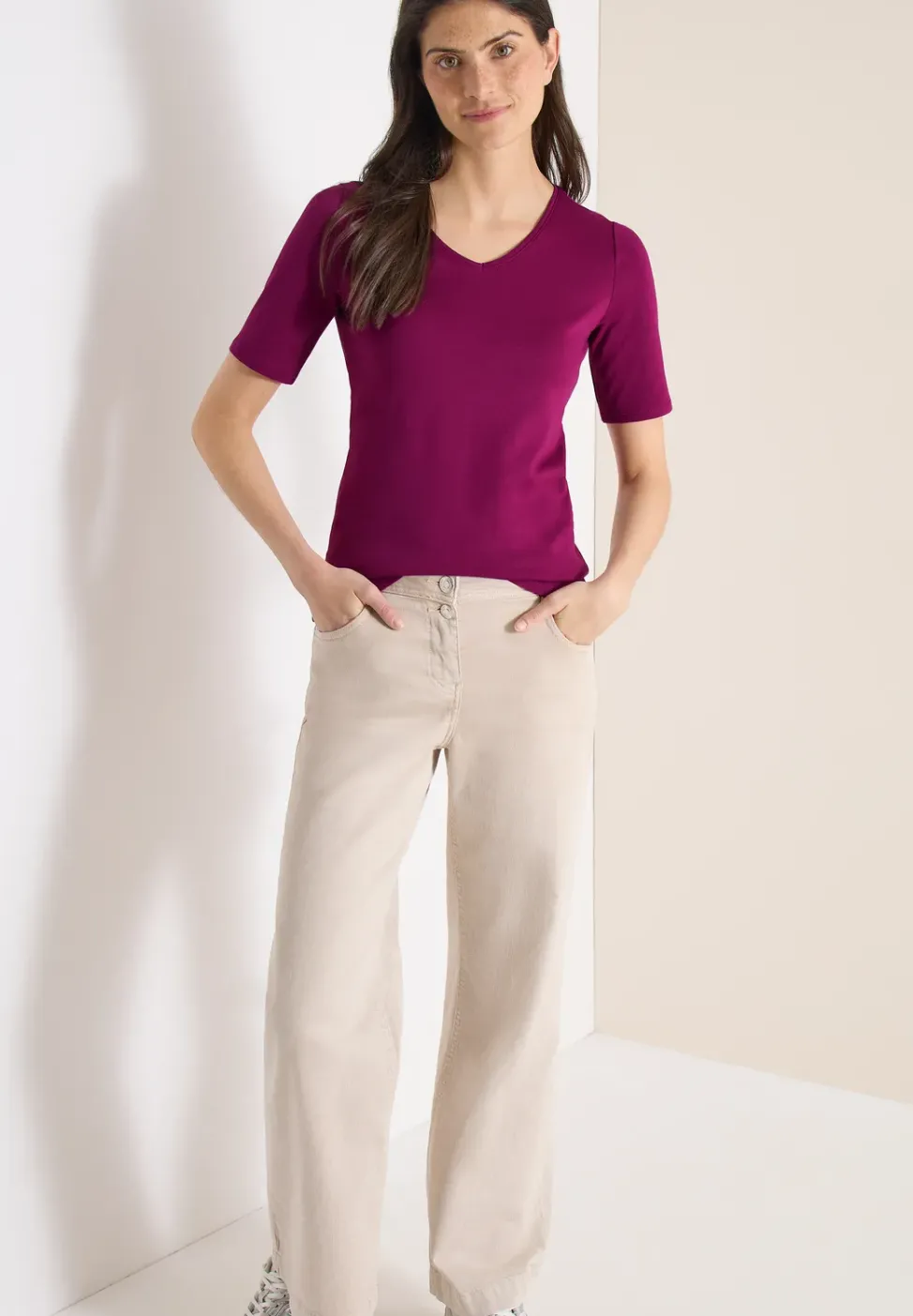 Basic T-Shirt aus Baumwolle