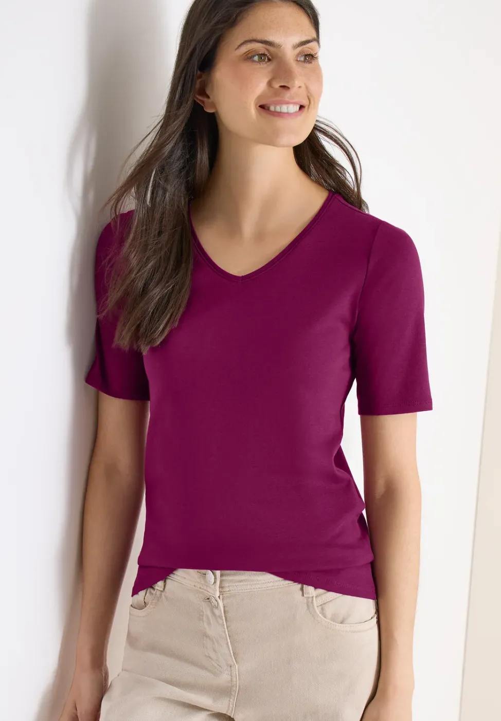 Basic T-Shirt aus Baumwolle