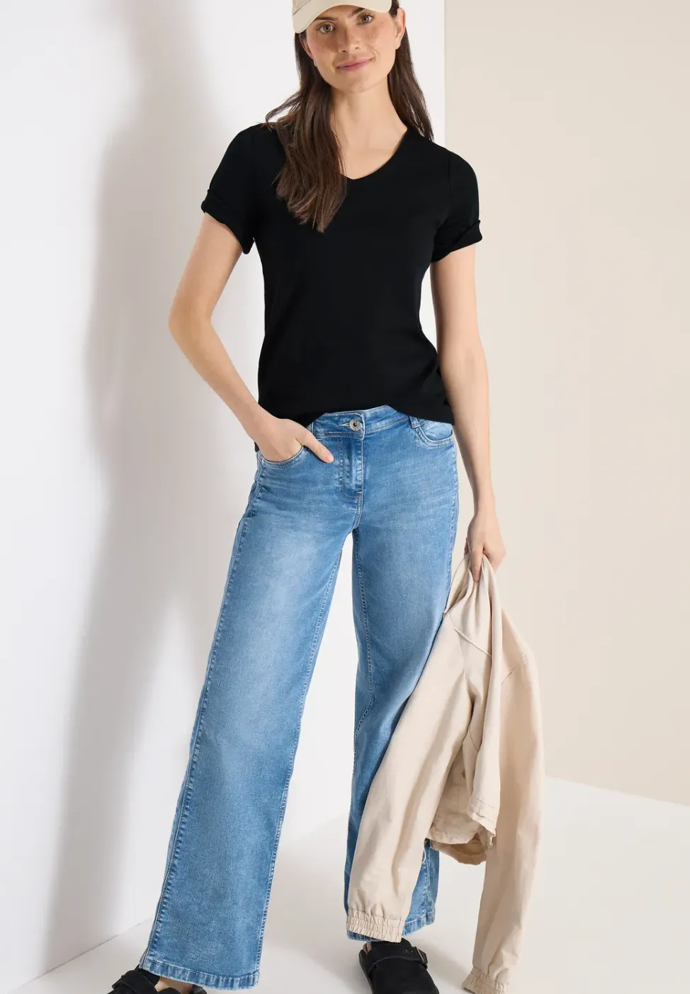Basic T-Shirt aus Baumwolle