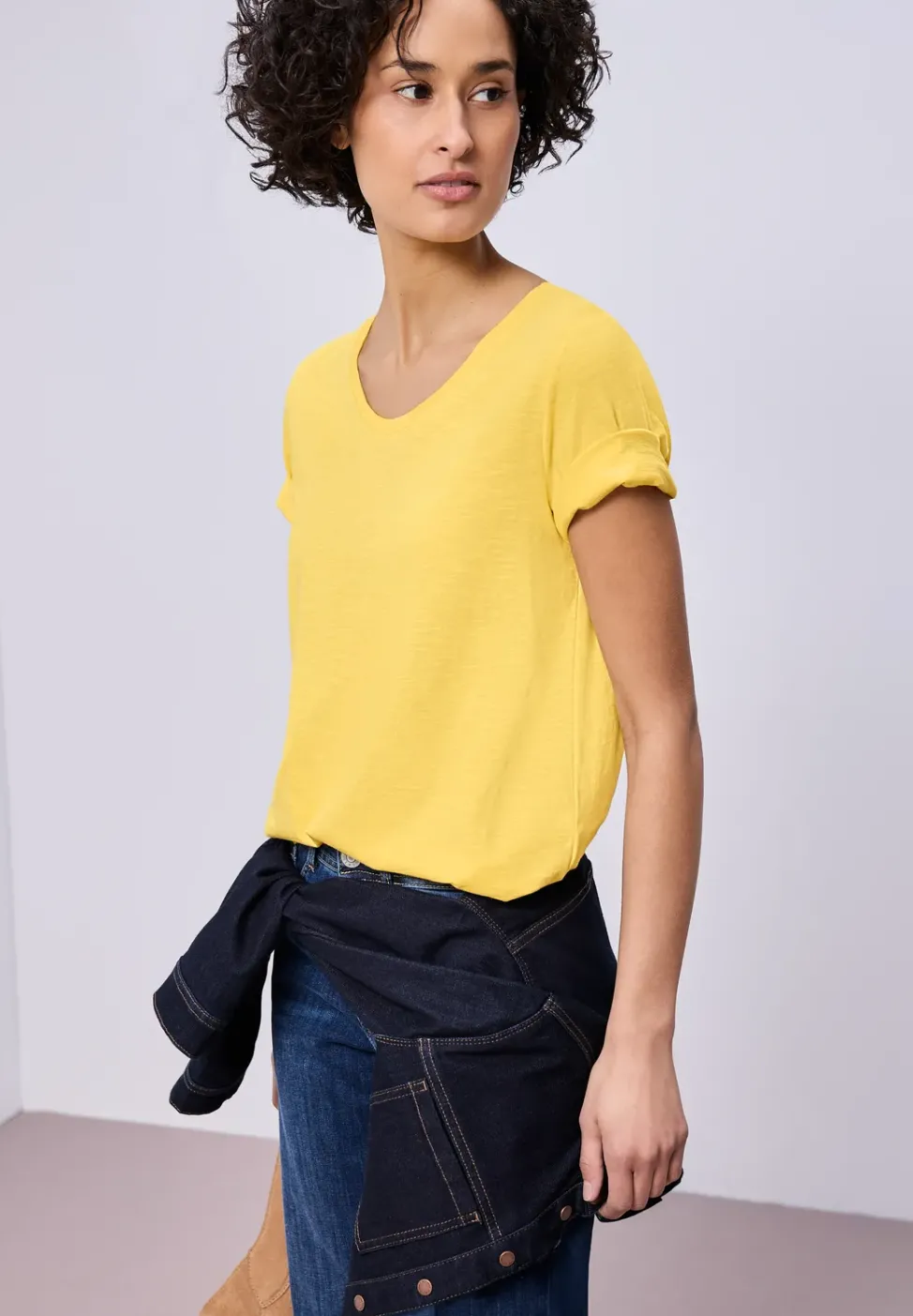 Basic T-Shirt aus Jersey