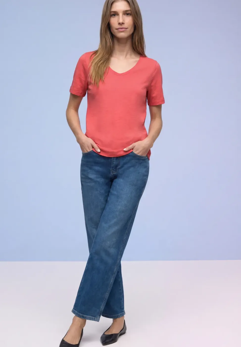 Basic T-Shirt aus Jersey