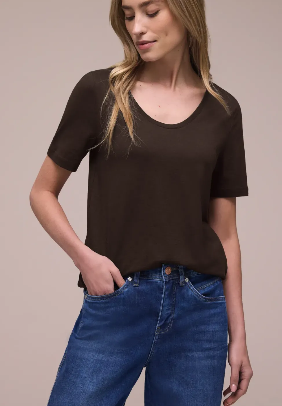 Basic T-Shirt aus Jersey