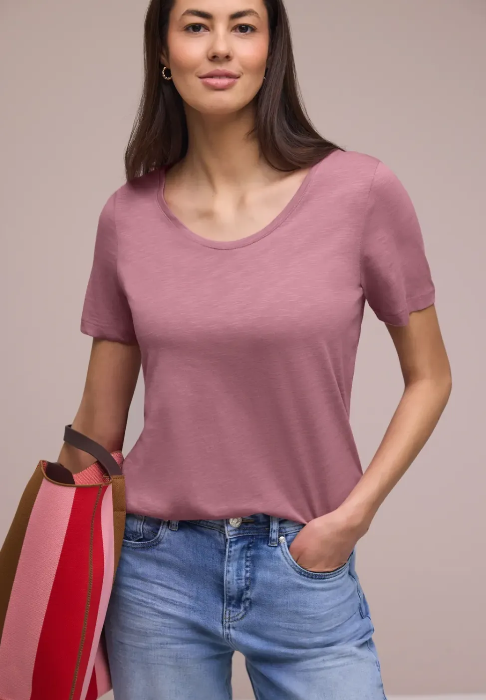 Basic T-Shirt aus Jersey