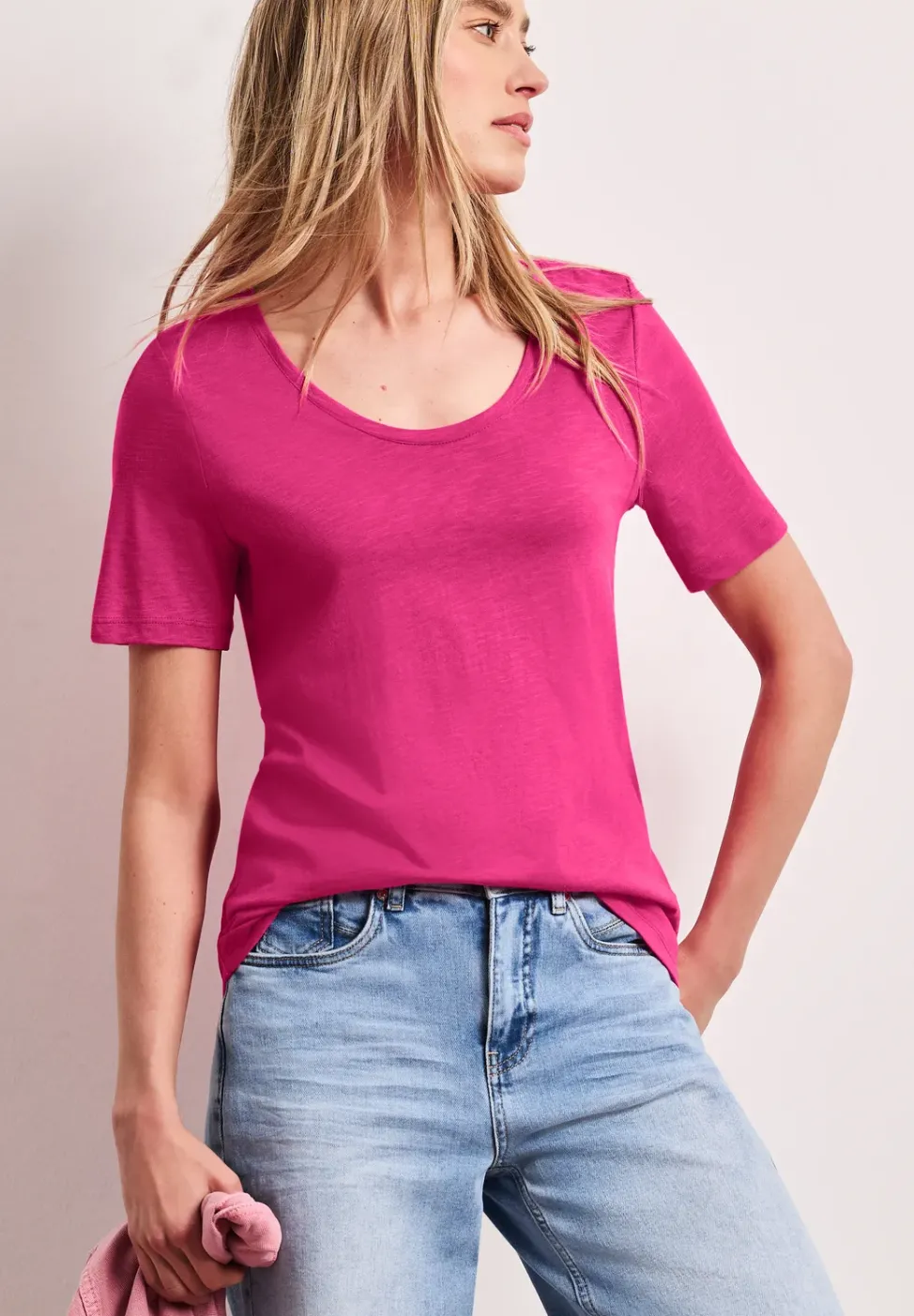 Basic T-Shirt aus Jersey