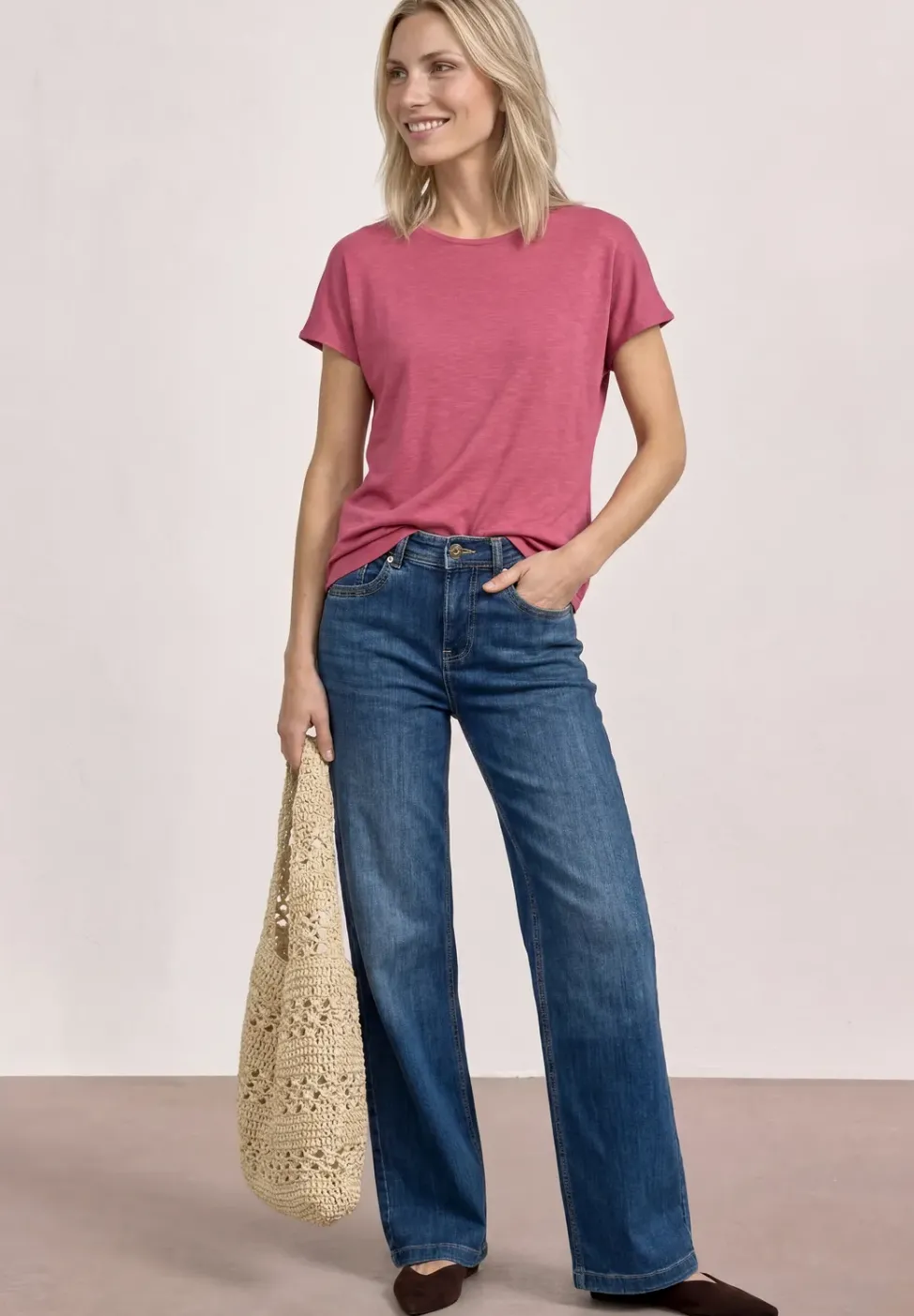 Basic T-Shirt aus reiner Baumwolle