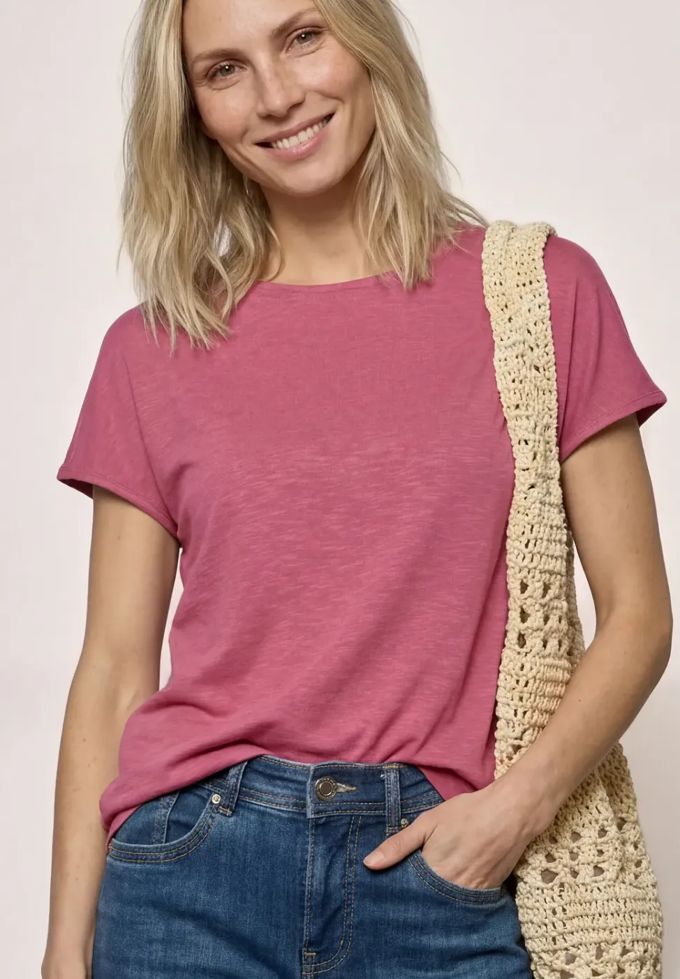 Basic T-Shirt aus reiner Baumwolle