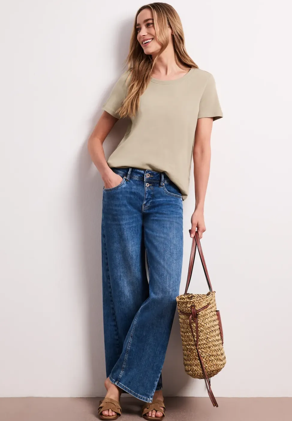 Basic T-Shirt aus reiner Baumwolle