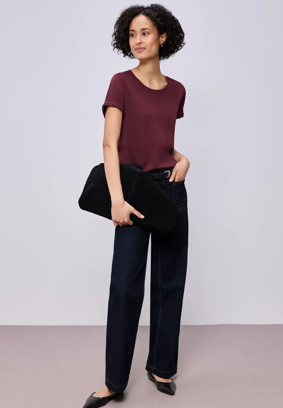 Basic T-Shirt aus reiner Baumwolle