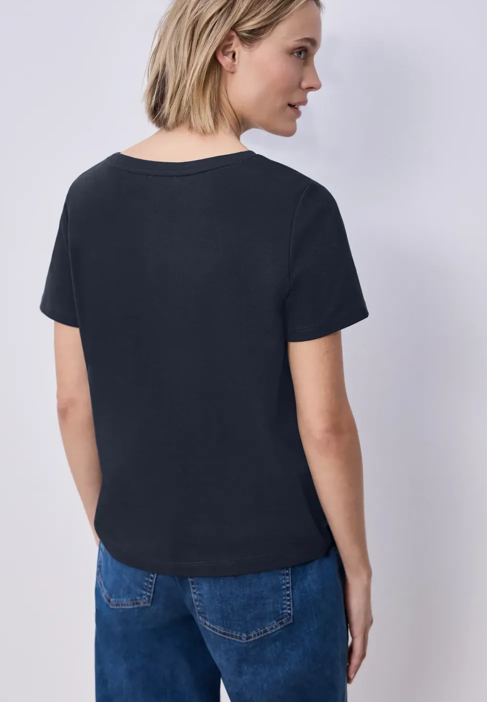 Basic T-Shirt aus reiner Baumwolle