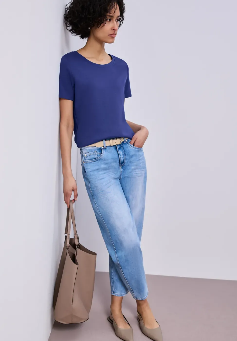 Basic T-Shirt aus reiner Baumwolle