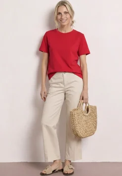 Basic T-Shirt im verkürzten Schnitt