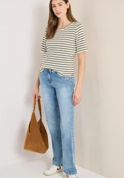 Basic T-Shirt in Rippstruktur
