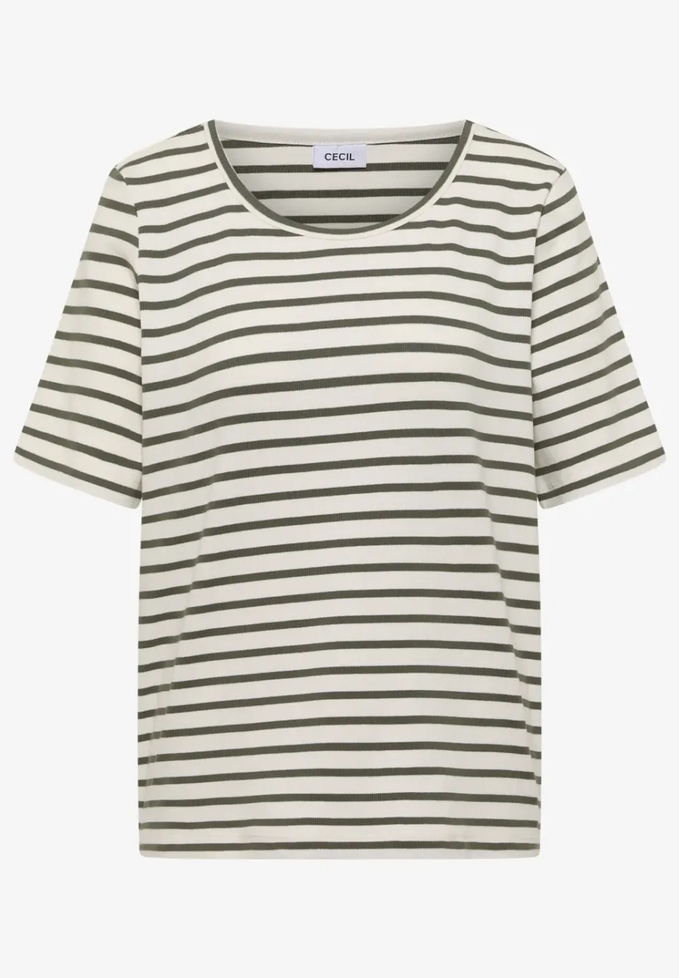 Basic T-Shirt in Rippstruktur