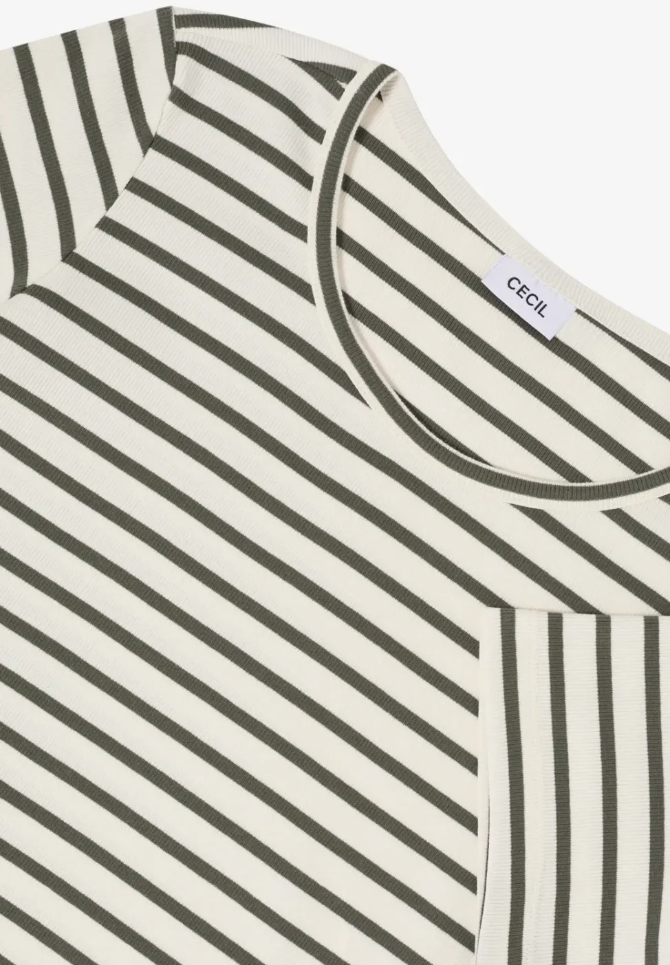 Basic T-Shirt in Rippstruktur