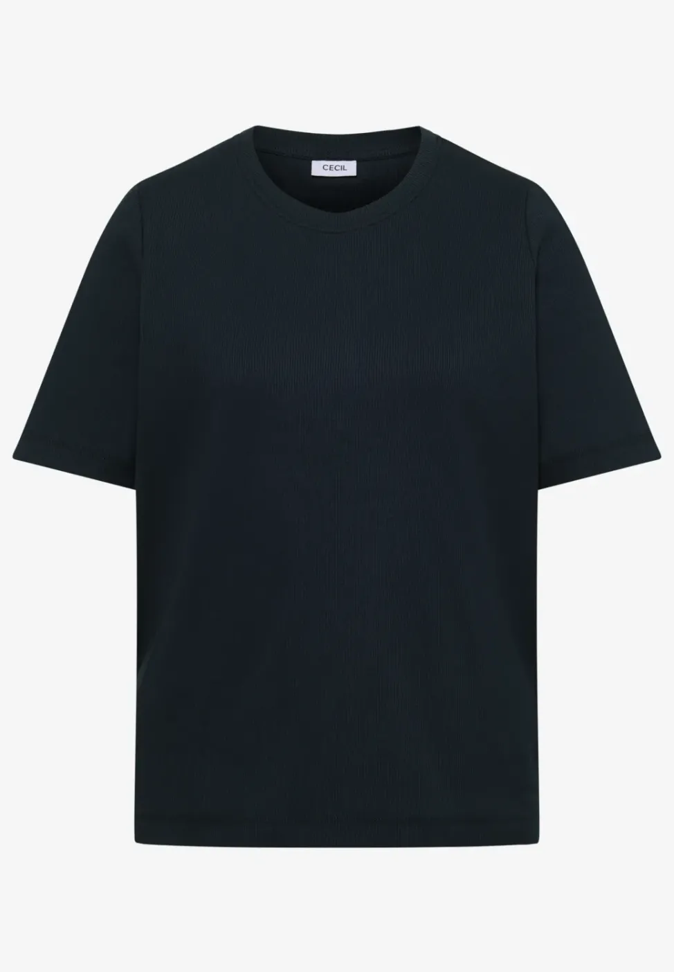Basic T-Shirt in Rippstruktur