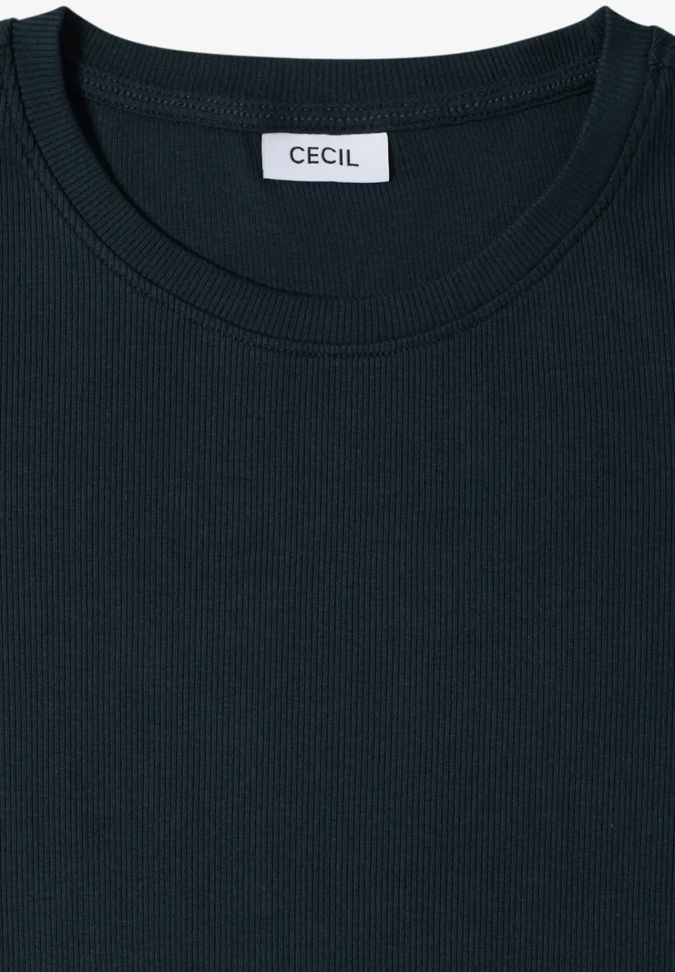 Basic T-Shirt in Rippstruktur