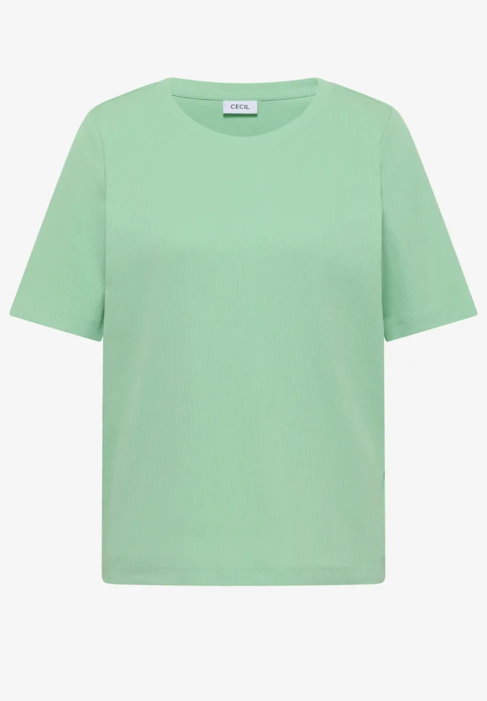 Basic T-Shirt in Rippstruktur