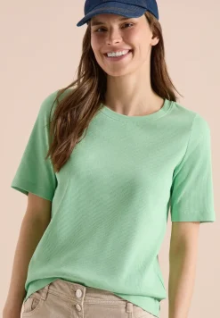 Basic T-Shirt in Rippstruktur