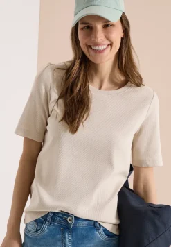 Basic T-Shirt in Rippstruktur