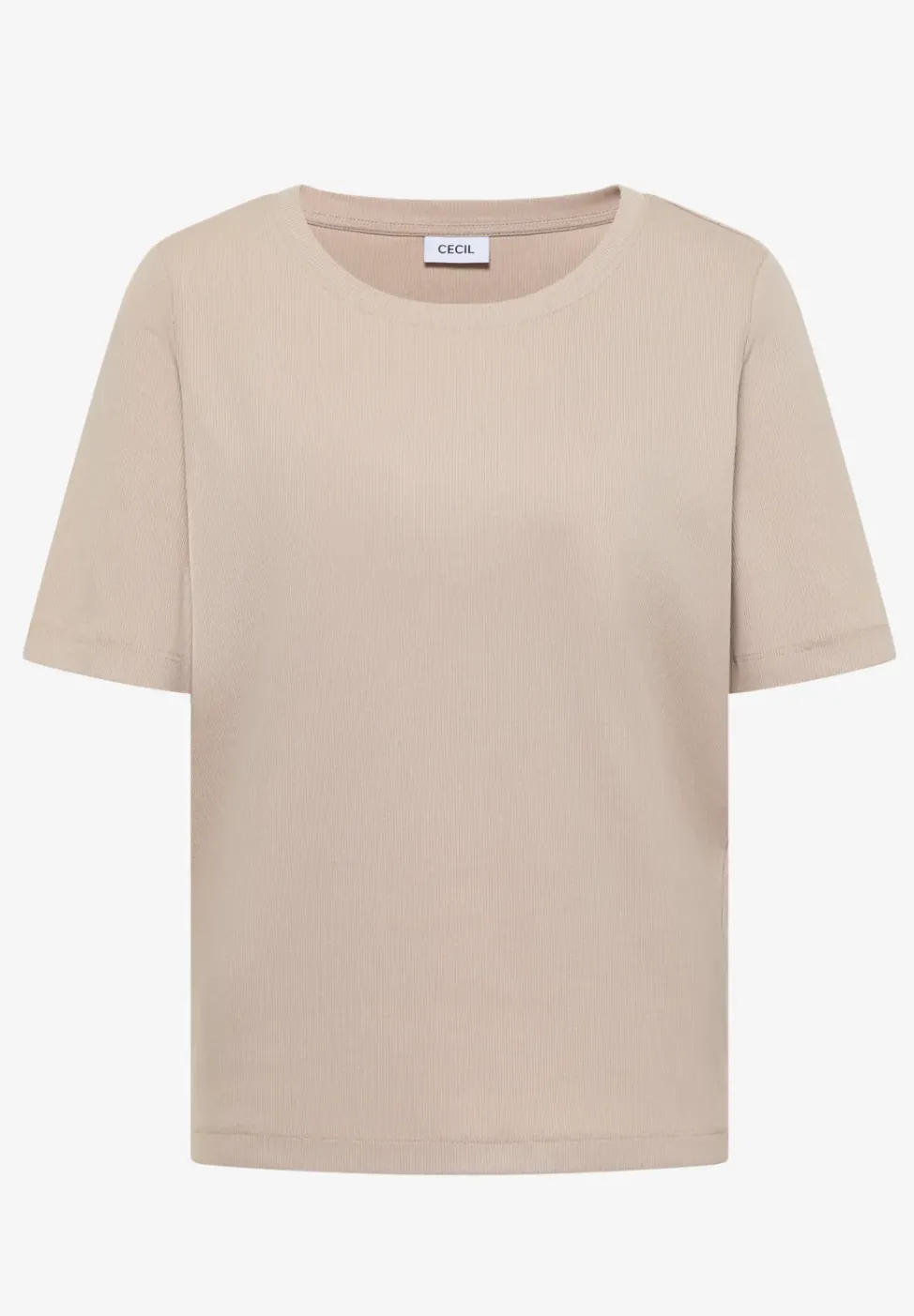 Basic T-Shirt in Rippstruktur