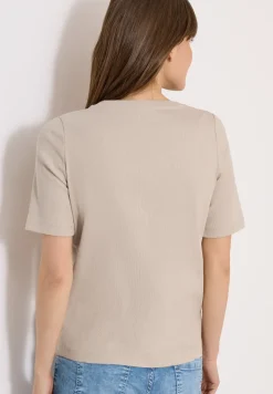 Basic T-Shirt in Rippstruktur