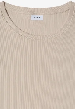 Basic T-Shirt in Rippstruktur