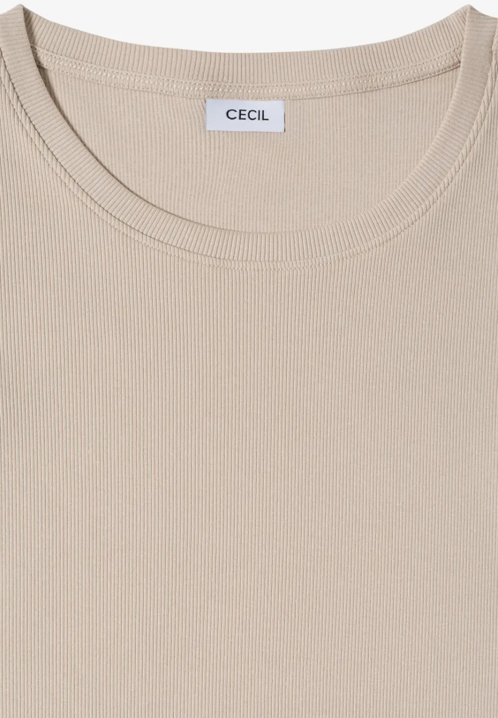 Basic T-Shirt in Rippstruktur