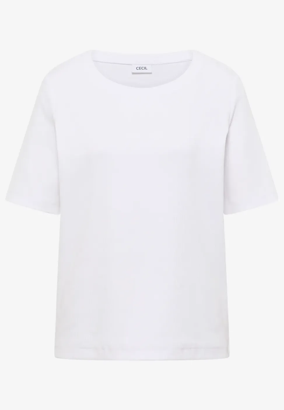 Basic T-Shirt in Rippstruktur
