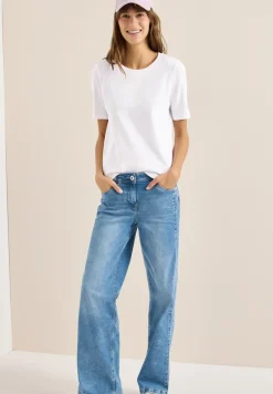 Basic T-Shirt in Rippstruktur