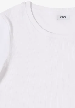 Basic T-Shirt in Rippstruktur