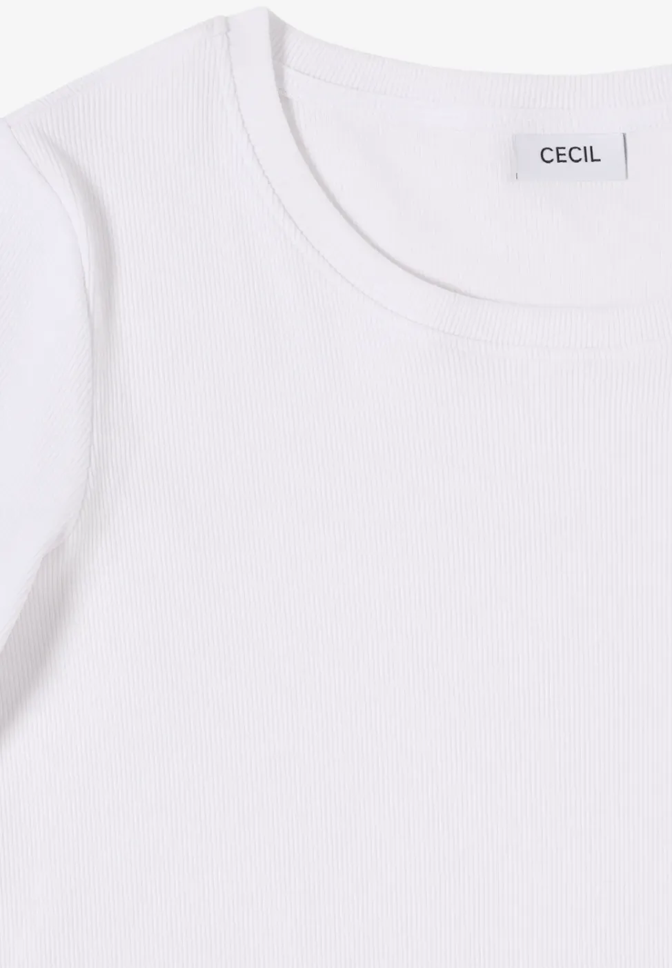 Basic T-Shirt in Rippstruktur